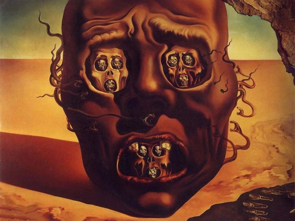 Salvador Dali Savaşın Yüzü Tablosu 71x53cm