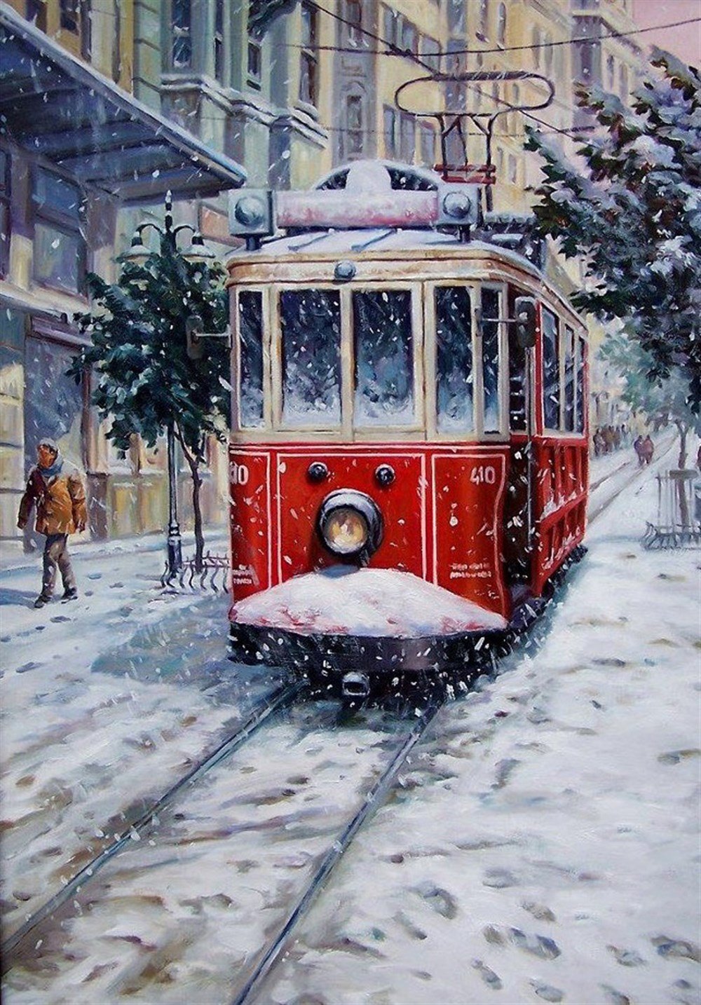 Taksim ve Kar Elmas Mozaik Tablo 36x51cm