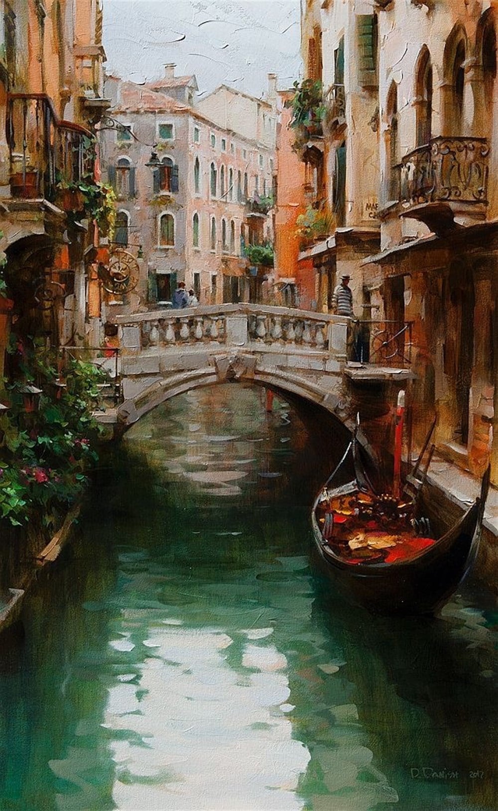 Venedik Manzarası Elmas Mozaik Tablo 41x66cm