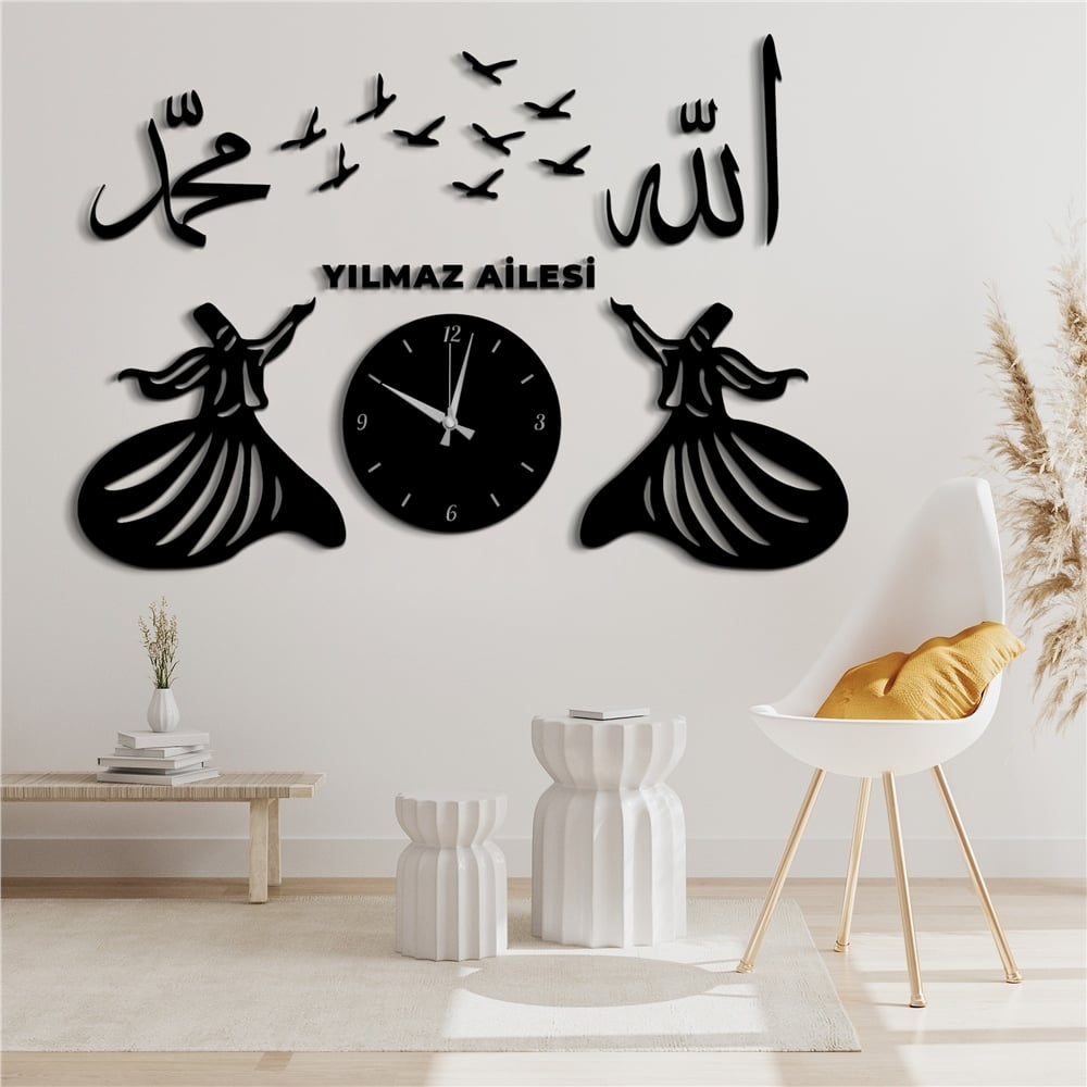Aile Soy Ağacı Ceviz 8'li Dekor Set