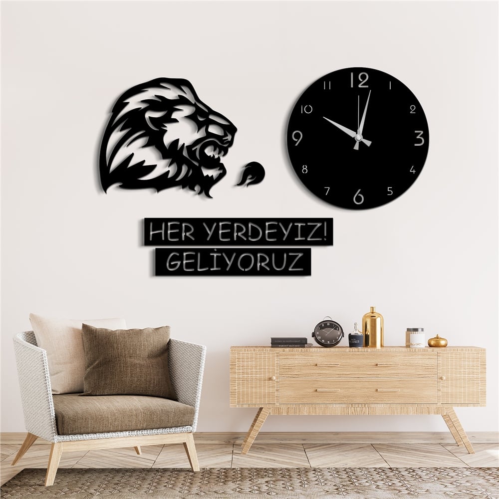 Galatasaray Kişiye Özel Dekor Saat Set
