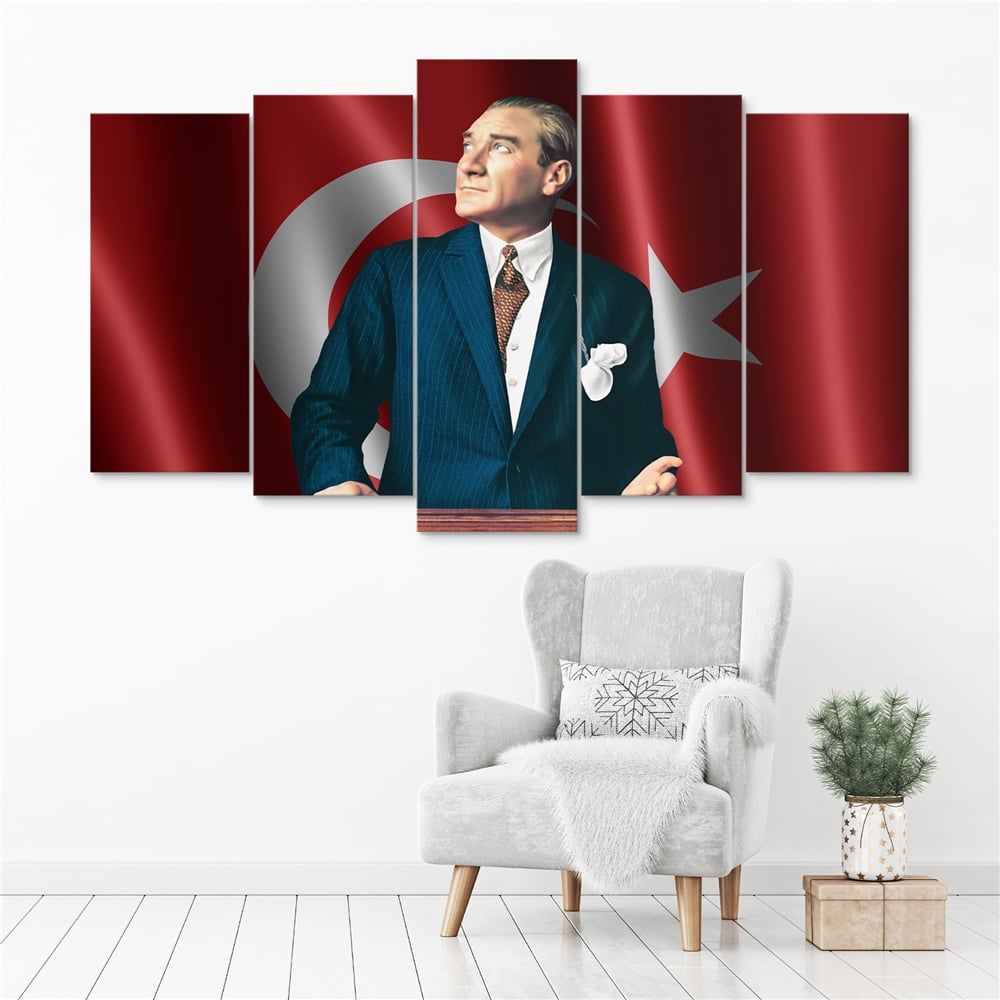 Kreatif 5 Parça Dikdörtgen Tablo
