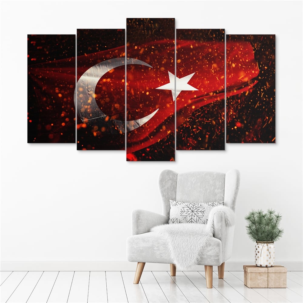 Kreatif 5 Parça Dikdörtgen Tablo