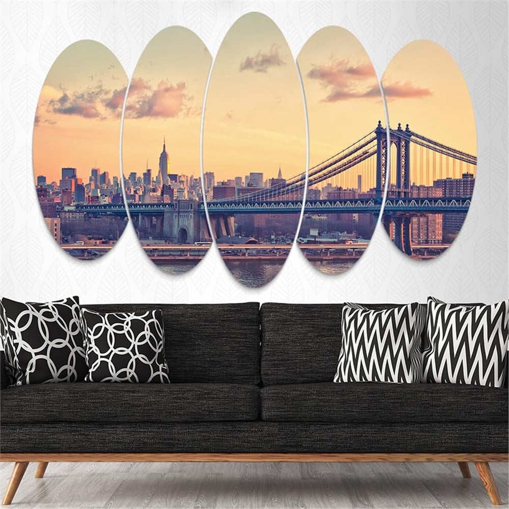 Kreatif 5 Parça Oval Tablo