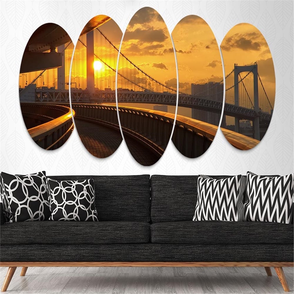 Kreatif 5 Parça Oval Tablo