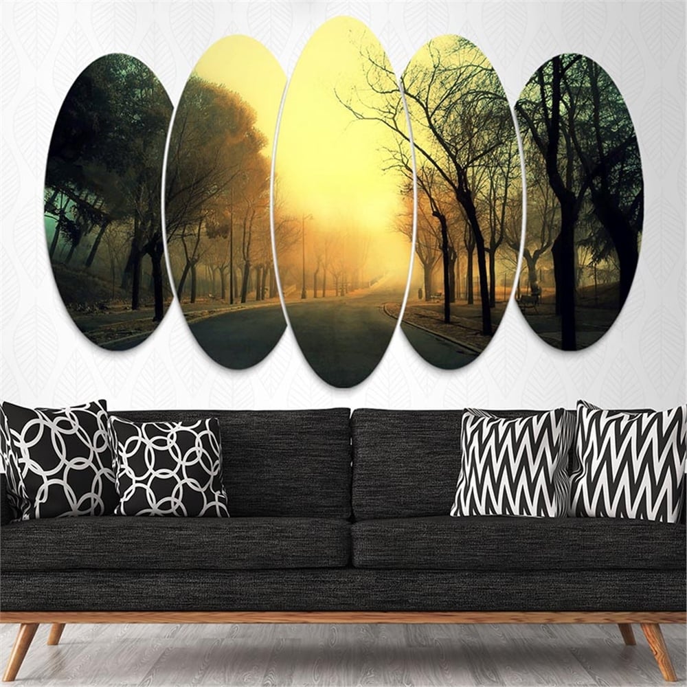 Kreatif 5 Parça Oval Tablo