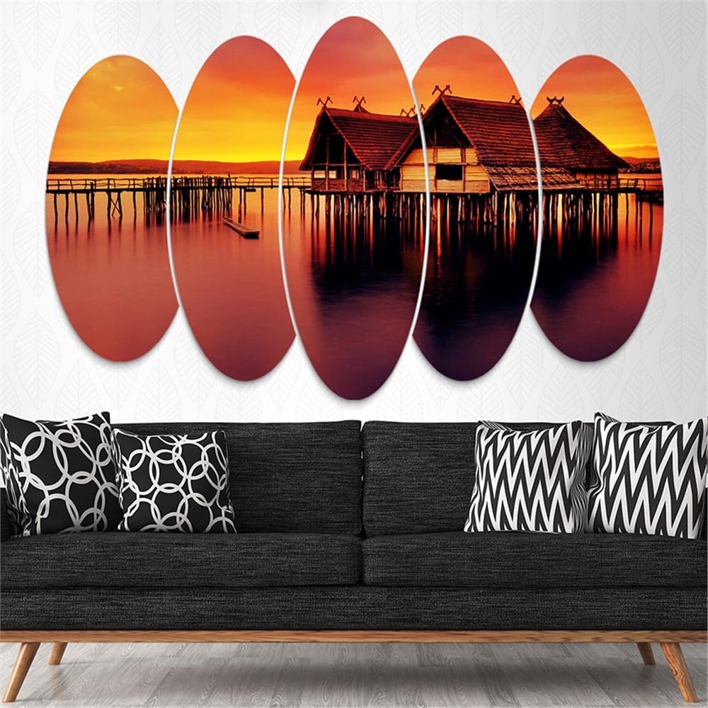 Kreatif 5 Parça Oval Tablo