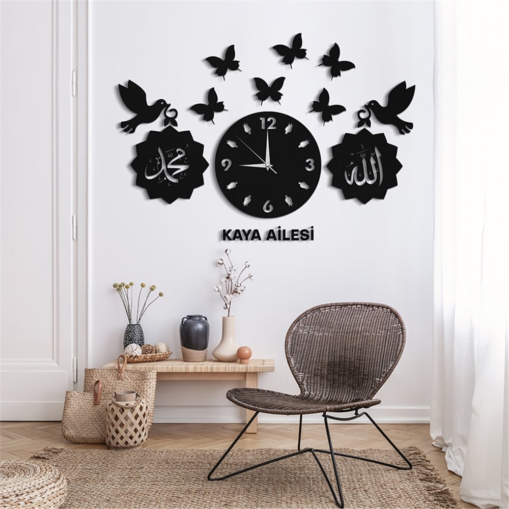 Kuş Kelebek Saat