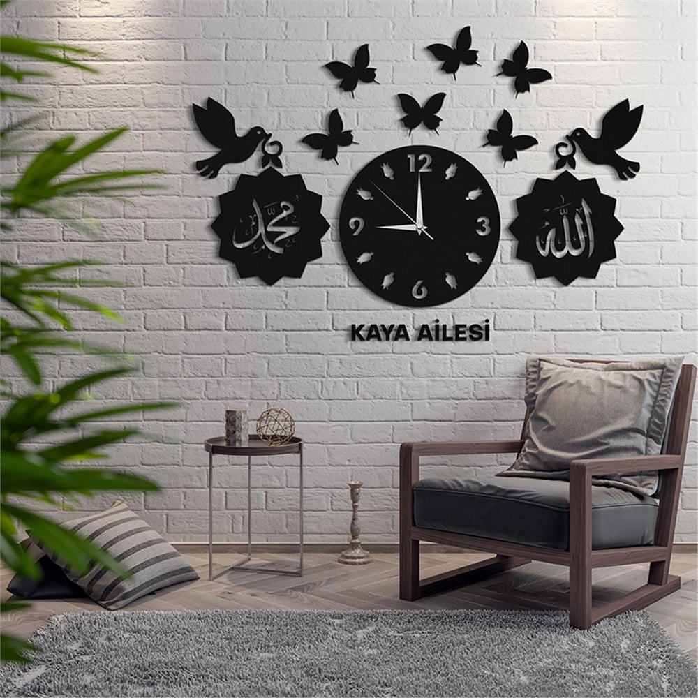 Kuş Kelebek Saat