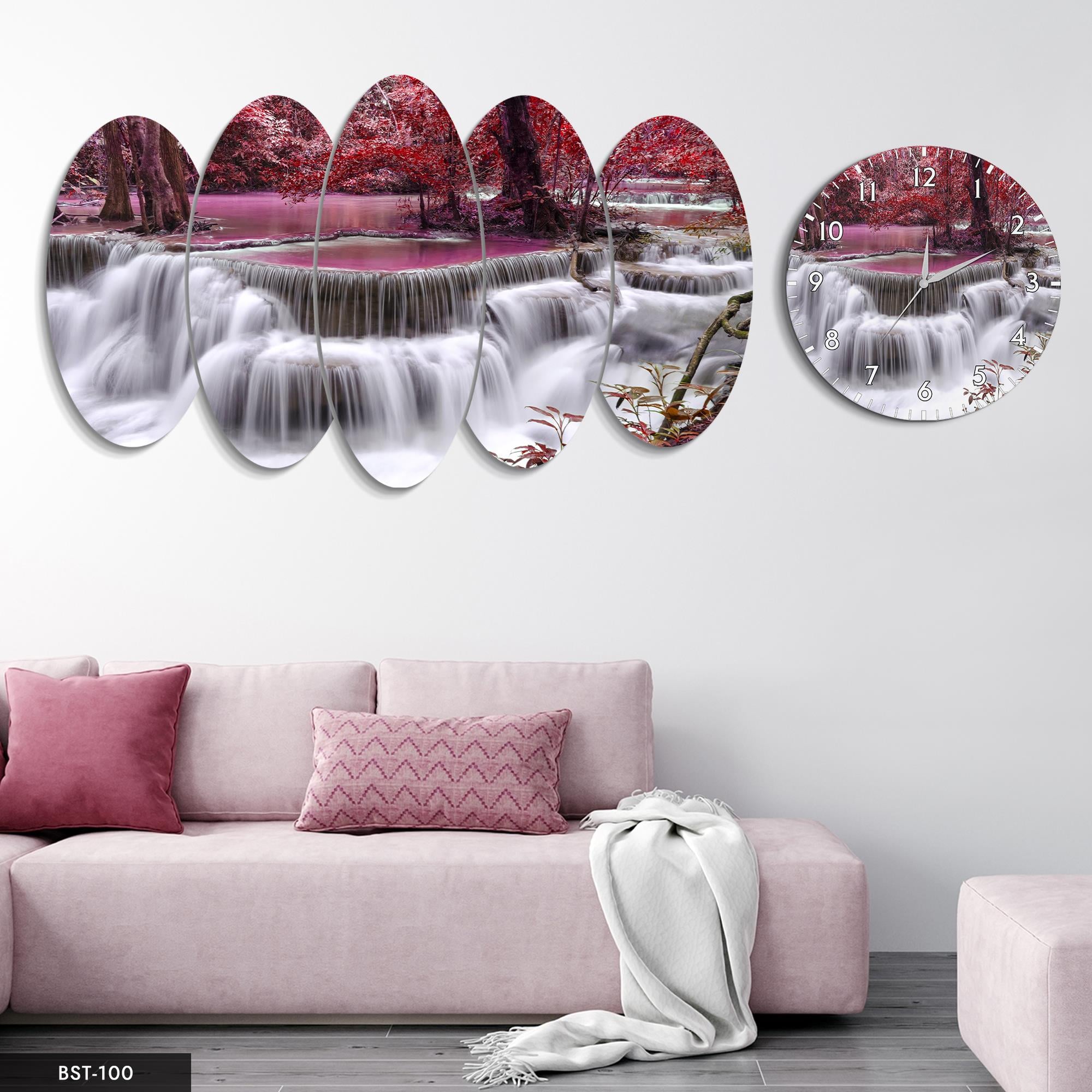 Nehrin Sesi MDF Tablo Saatli Set