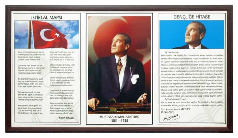 AKYAZI 0525 50X90 MİLLİ LEVHA 3LÜ MDF ÇERÇEVE