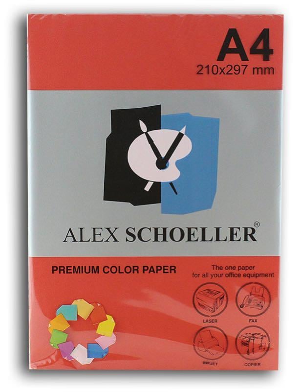 ALEX ALX-650 RENKLİ FOTOKOPİ KAĞ.A4 80GR KIRMIZI 500LÜ