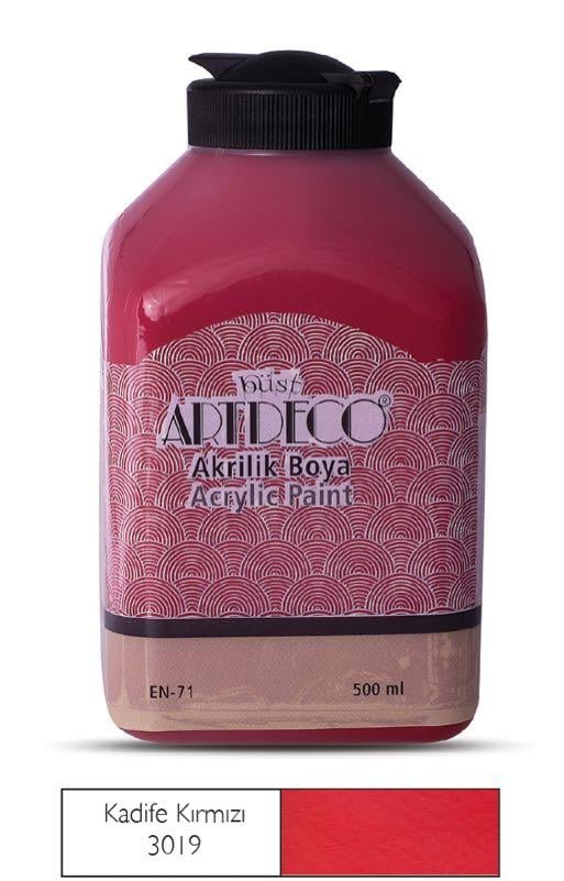 ARTDECO 070L-3019 AKRİLİK BOYA 500ML K.KIRMIZI