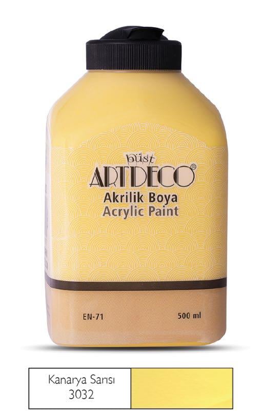 ARTDECO 070L-3032 AKRİLİK BOYA 500ML KANARYA SARISI