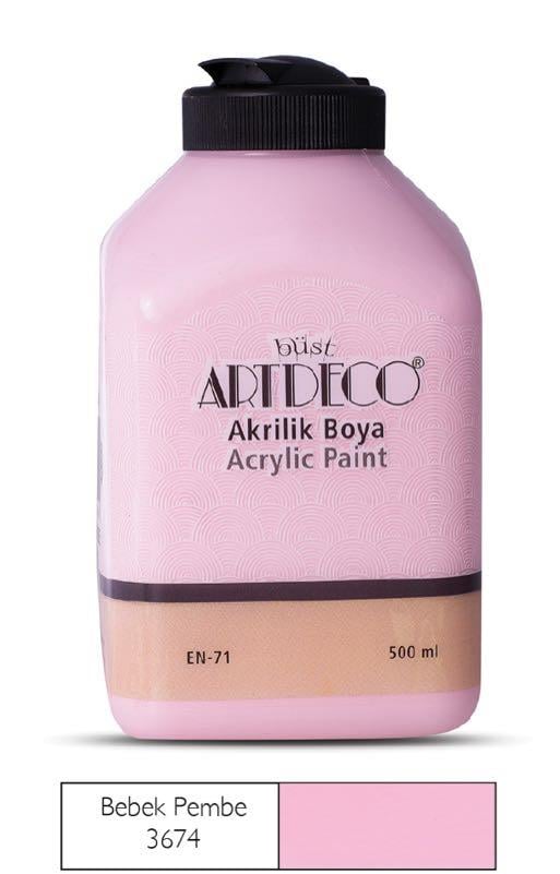 ARTDECO 070L-3674 AKRİLİK BOYA 500ML BEBEK PEMBE