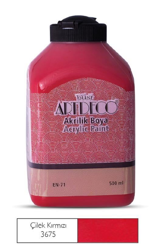 ARTDECO 070L-3675 AKRİLİK BOYA 500ML ÇİLEK KIRMIZI