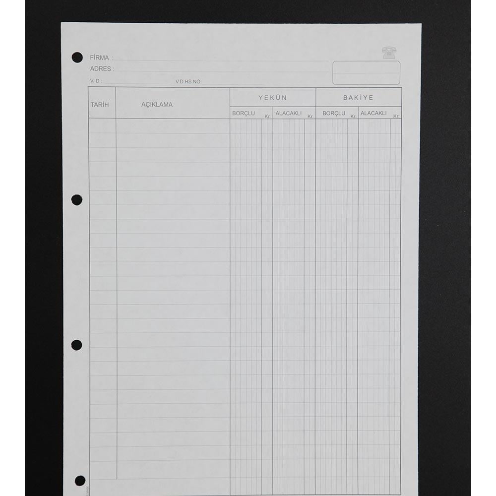 DİLMAN A4 CARİ HESAP KLASÖR YEDEĞİ