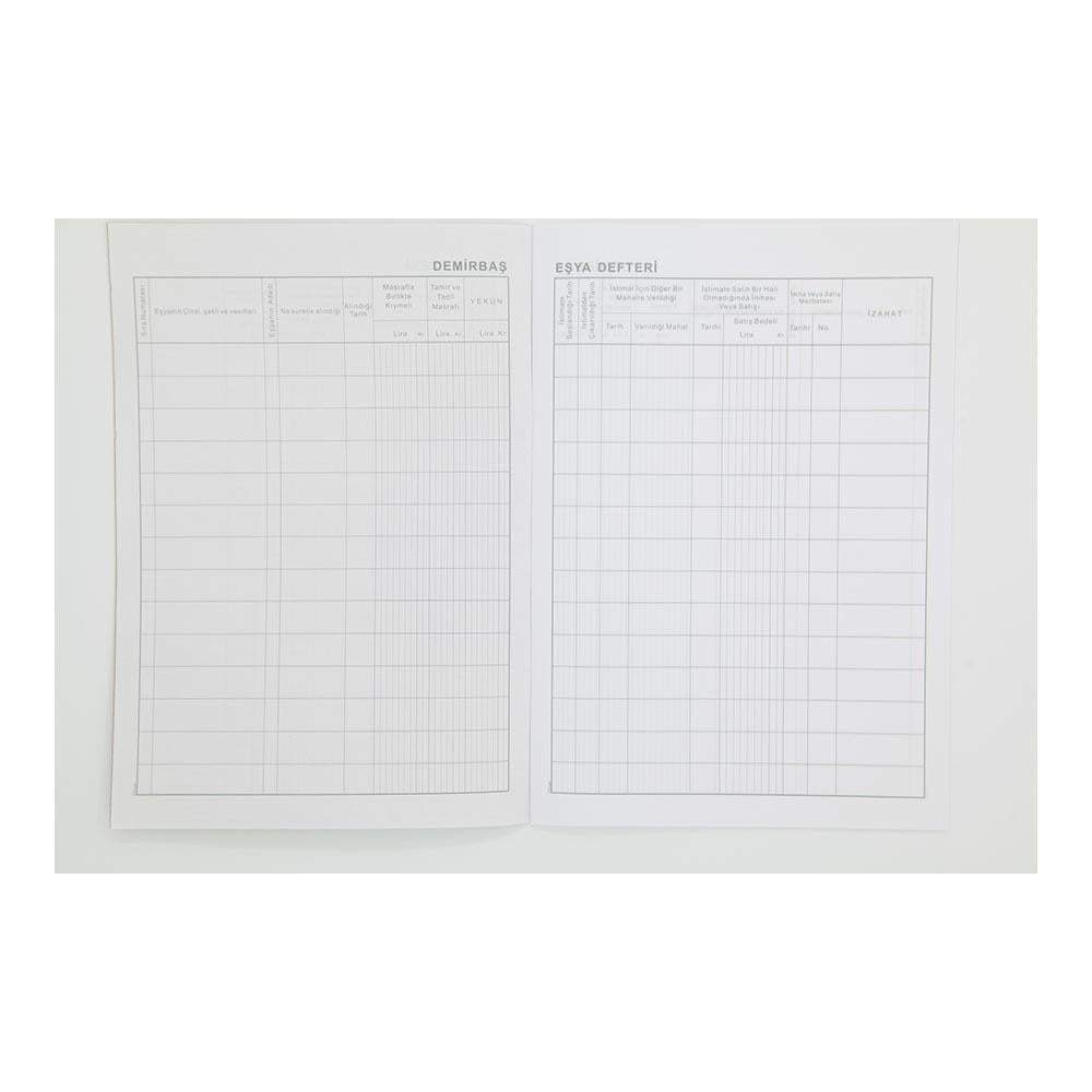 DİLMAN DEMİRBAŞ EŞYA DEFTERİ KARTON KAPAK