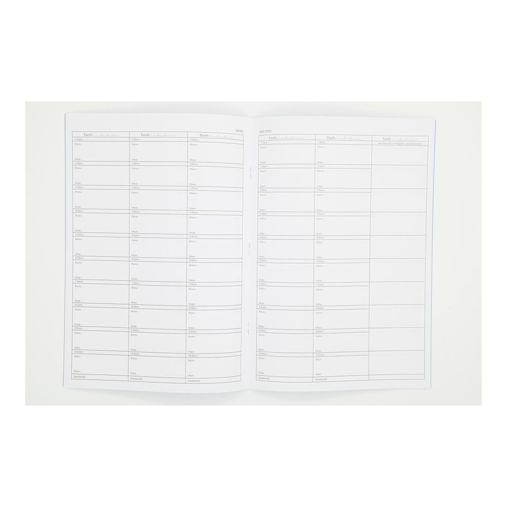 DİLMAN DERS DEFTERİ 10 DERS YOKLAMASIZ PLASTİK KAPAK