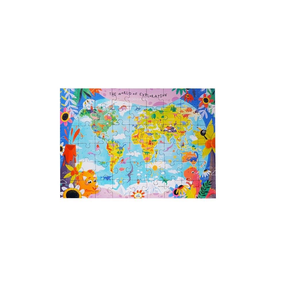 GÜRBÜZ 15CM KİDS DİNO WORLD KÜRE+PUZZLE 54 PRÇ 15CM