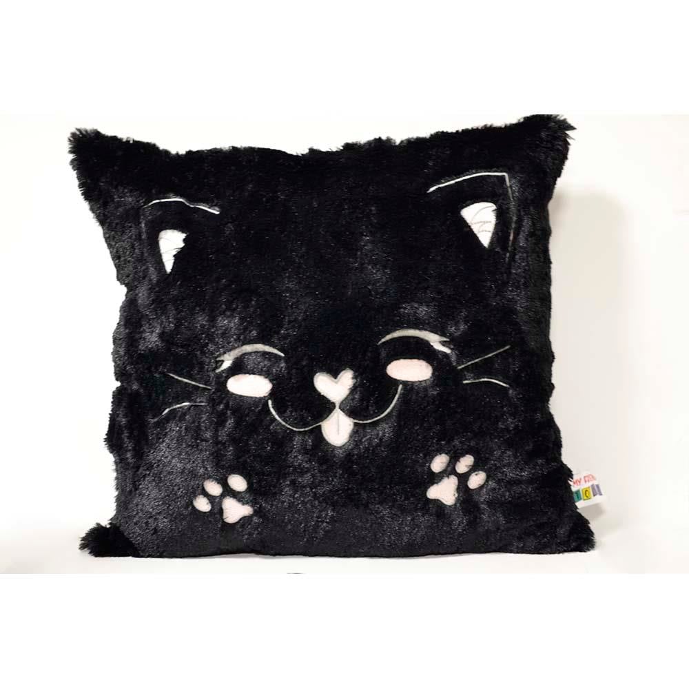 MY FRİEND 413488 SİYAH KEDİ NAKIŞLI PATİLİ YASTIK