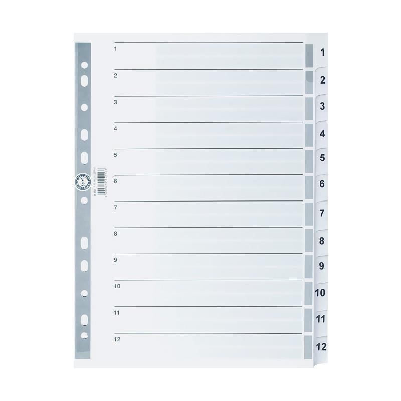 SERVE 5325 SEPERATÖR 1-12 RAKAM ŞEFFAF