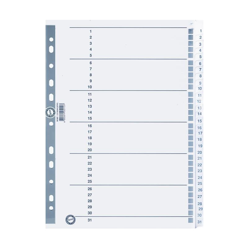 SERVE 5327 SEPERATÖR 1-31 RAKAM ŞEFFAF