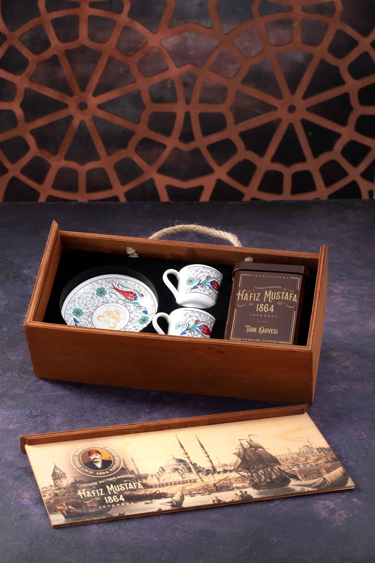 Wooden Coffee Set Trio
