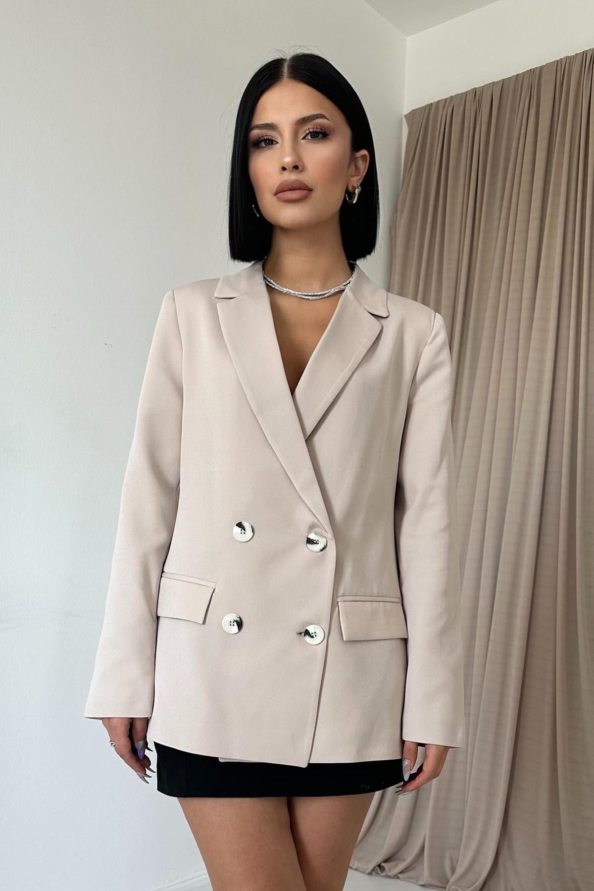 Blazer Ceket - Bej