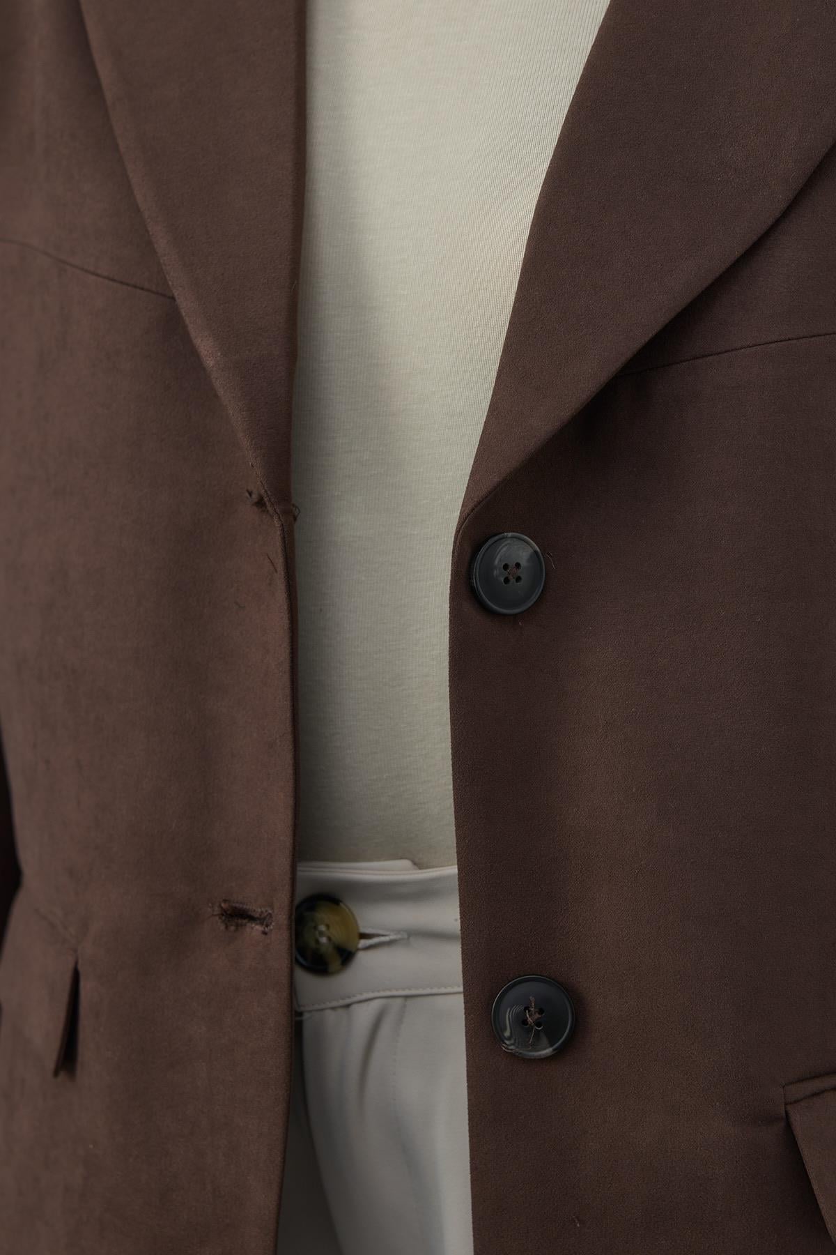 Cep Detaylı Blazer Süet Ceket