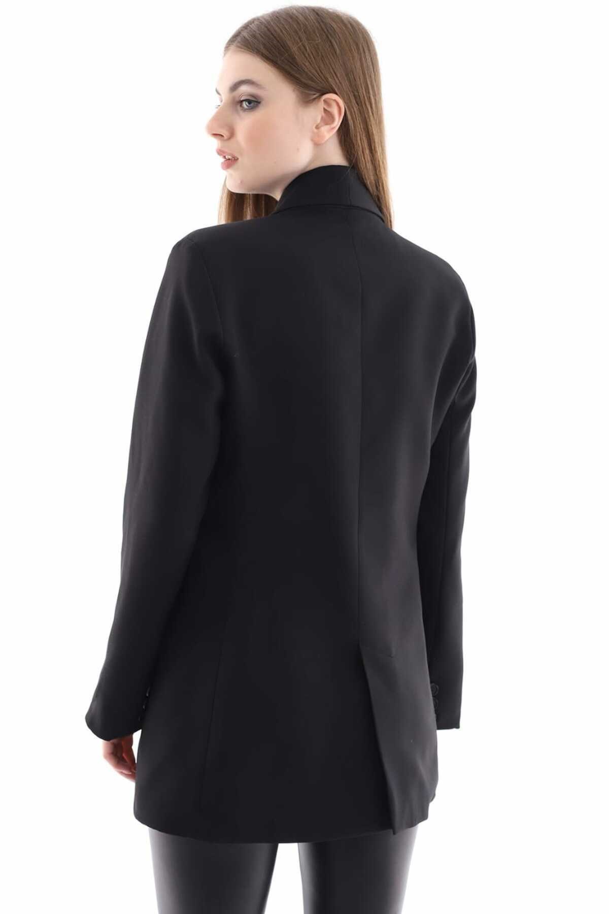 ELBEE Blazer Düğmeli Ceket - Siyah