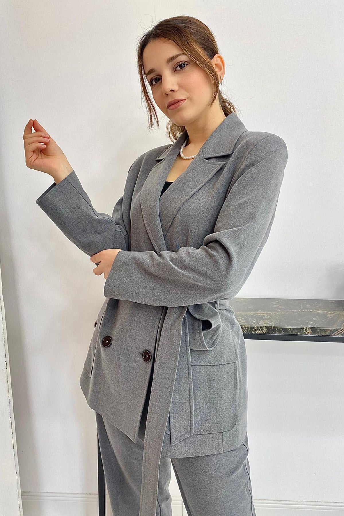 ELBEE Ceket ve Pantolon Takım - Gri