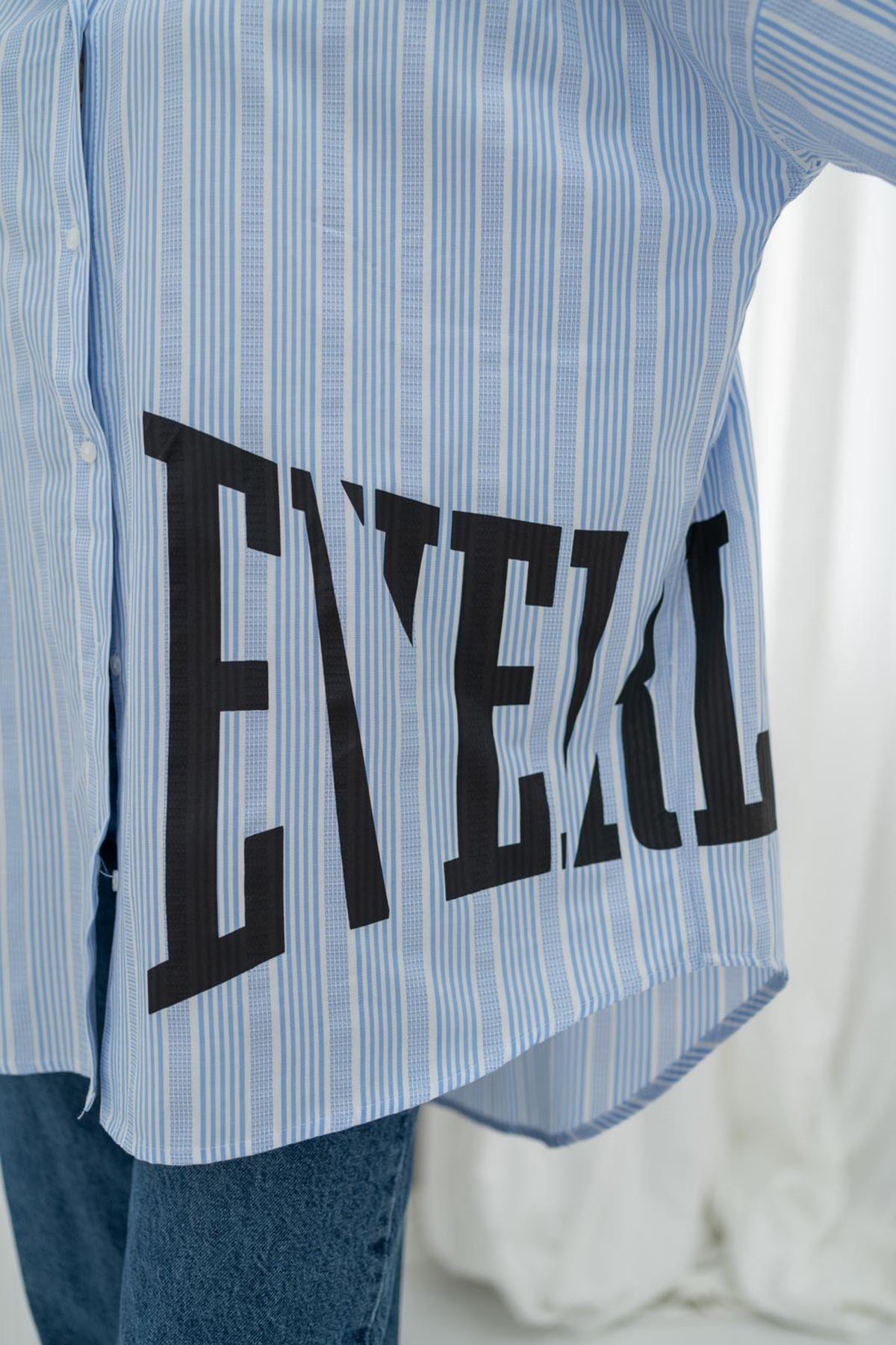 ELBEE Everlast Baskılı Gömlek - Mavi