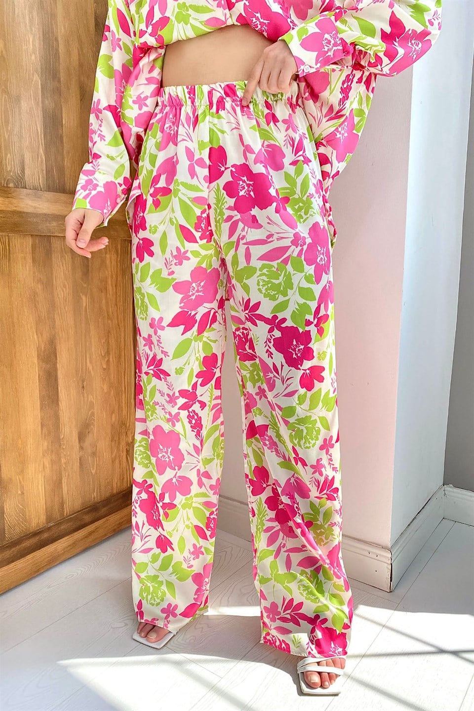 ELBEE Gömlek ve Pantolon Takım - Pembe
