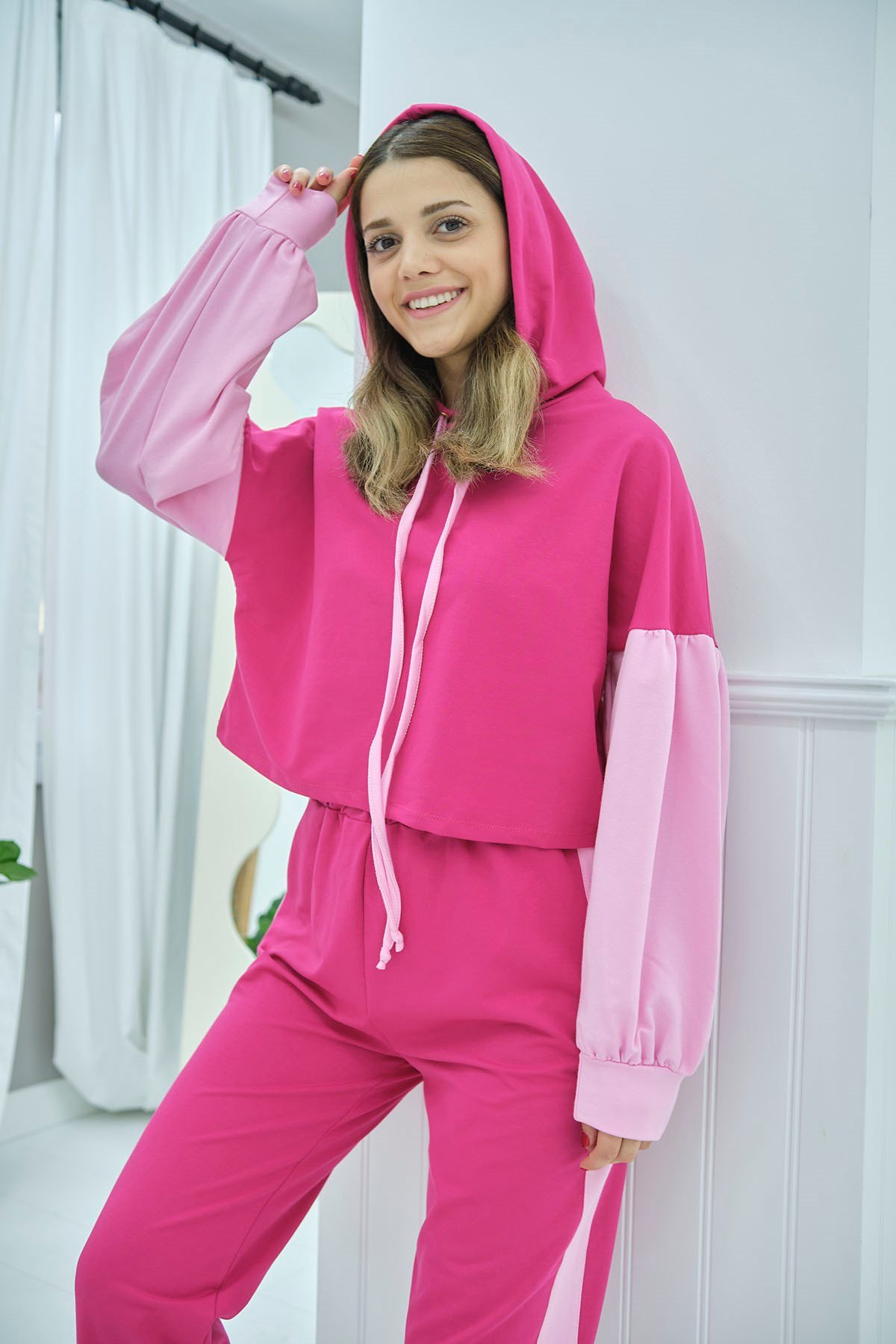 ELBEE Kapüşonlu Eşofman Takım - Pembe
