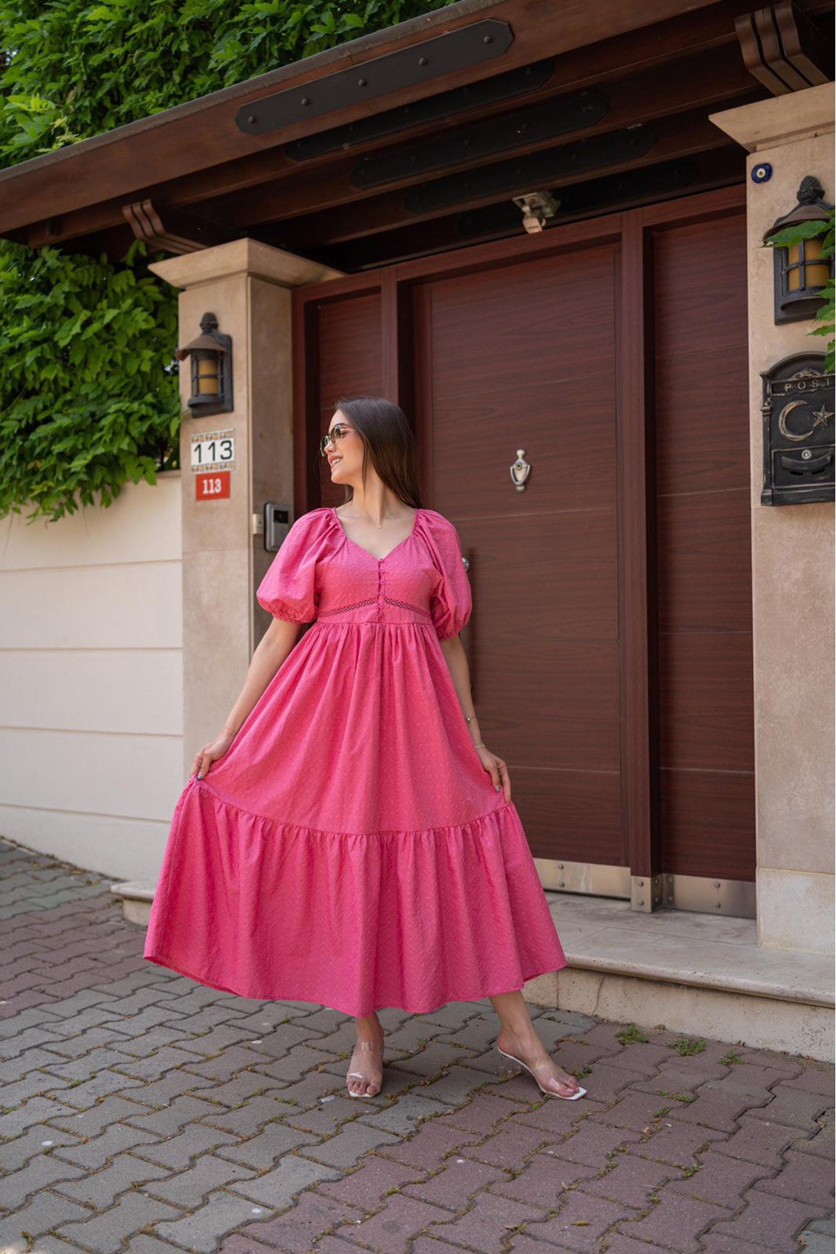 ELBEE Prenses Fisto Elbise - Pembe