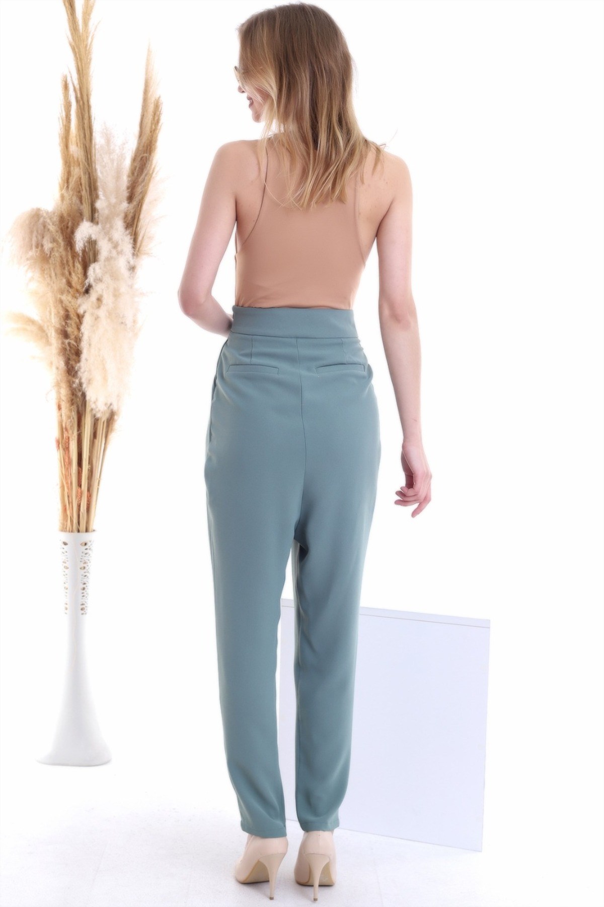 ELBEE Şalvar Stil Pantolon - Çağla