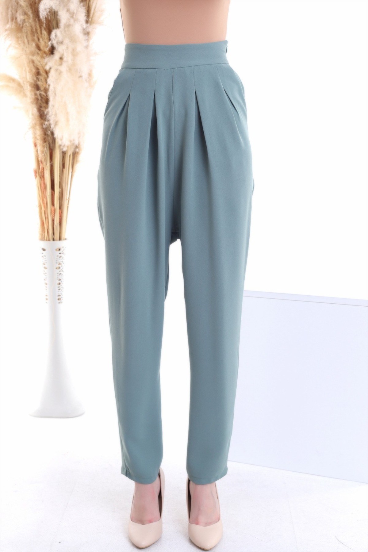 ELBEE Şalvar Stil Pantolon - Çağla