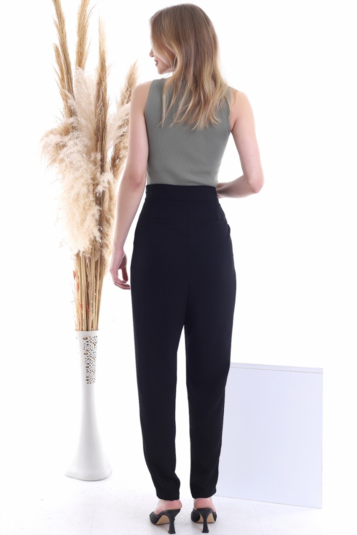 ELBEE Şalvar Stil Pantolon - Siyah