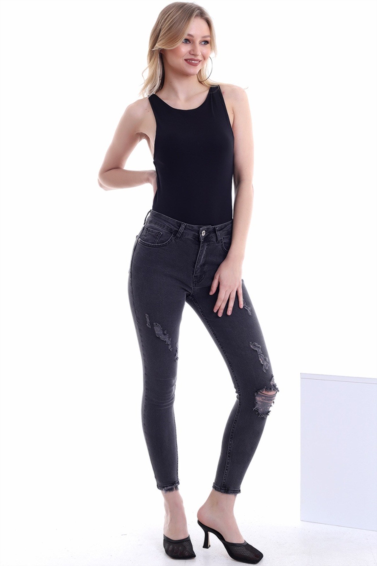 ELBEE Slim Fit Jeans Pantolon - Gri