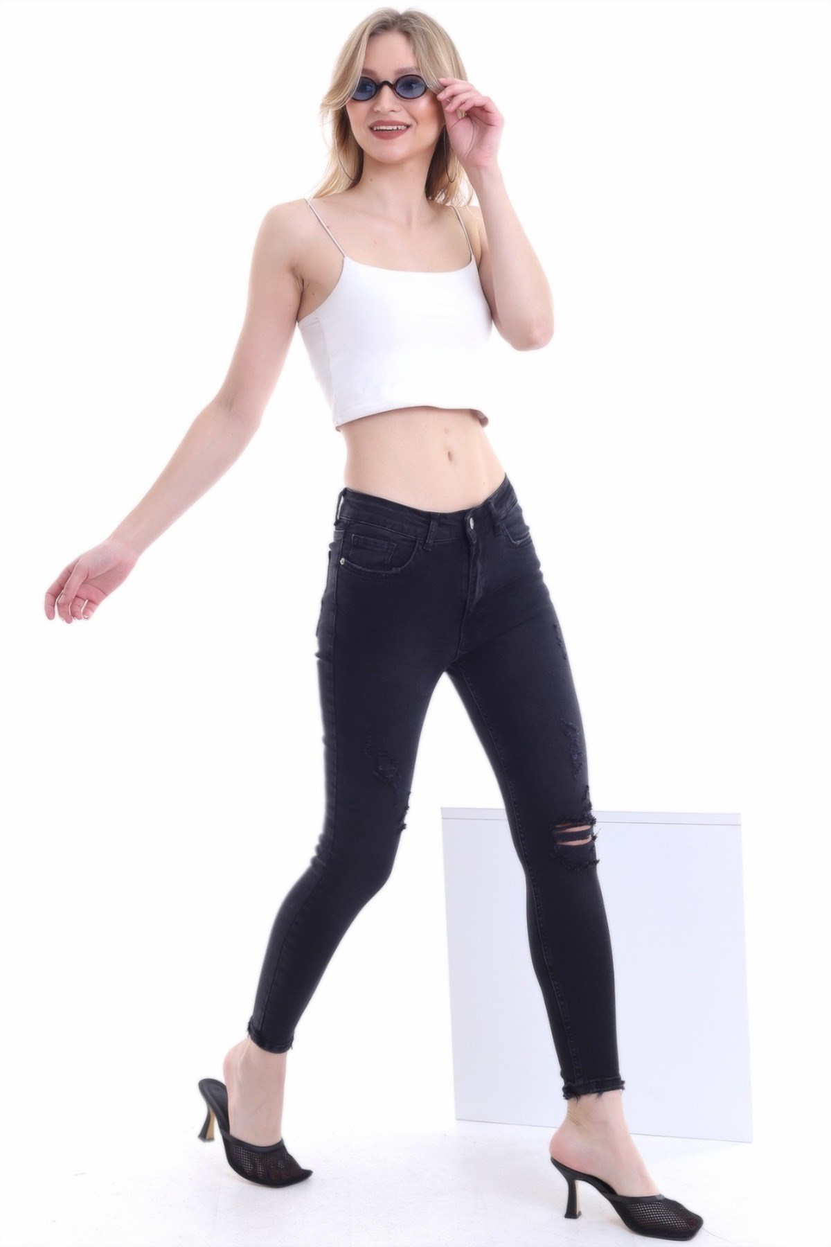 ELBEE Slim Fit Jeans Pantolon - Siyah