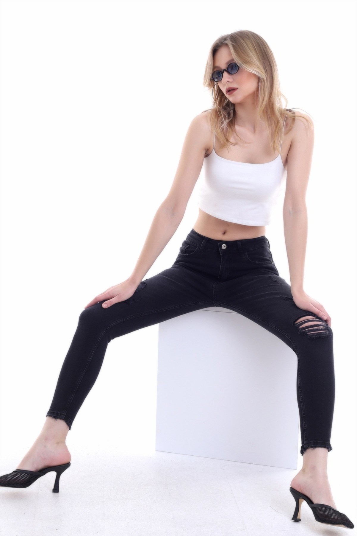ELBEE Slim Fit Jeans Pantolon - Siyah