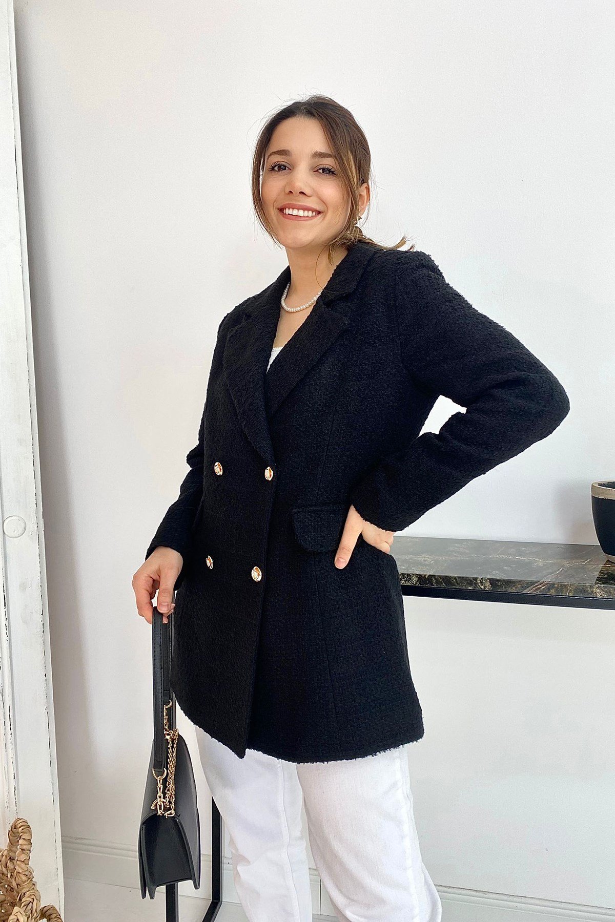 ELBEE Tüvit Ceket - Siyah