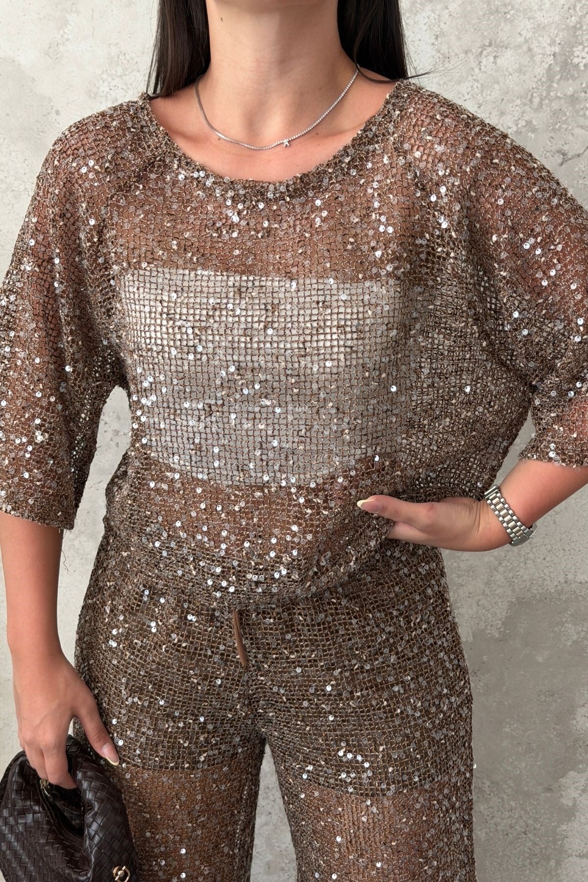 Kahve Pullu Takım