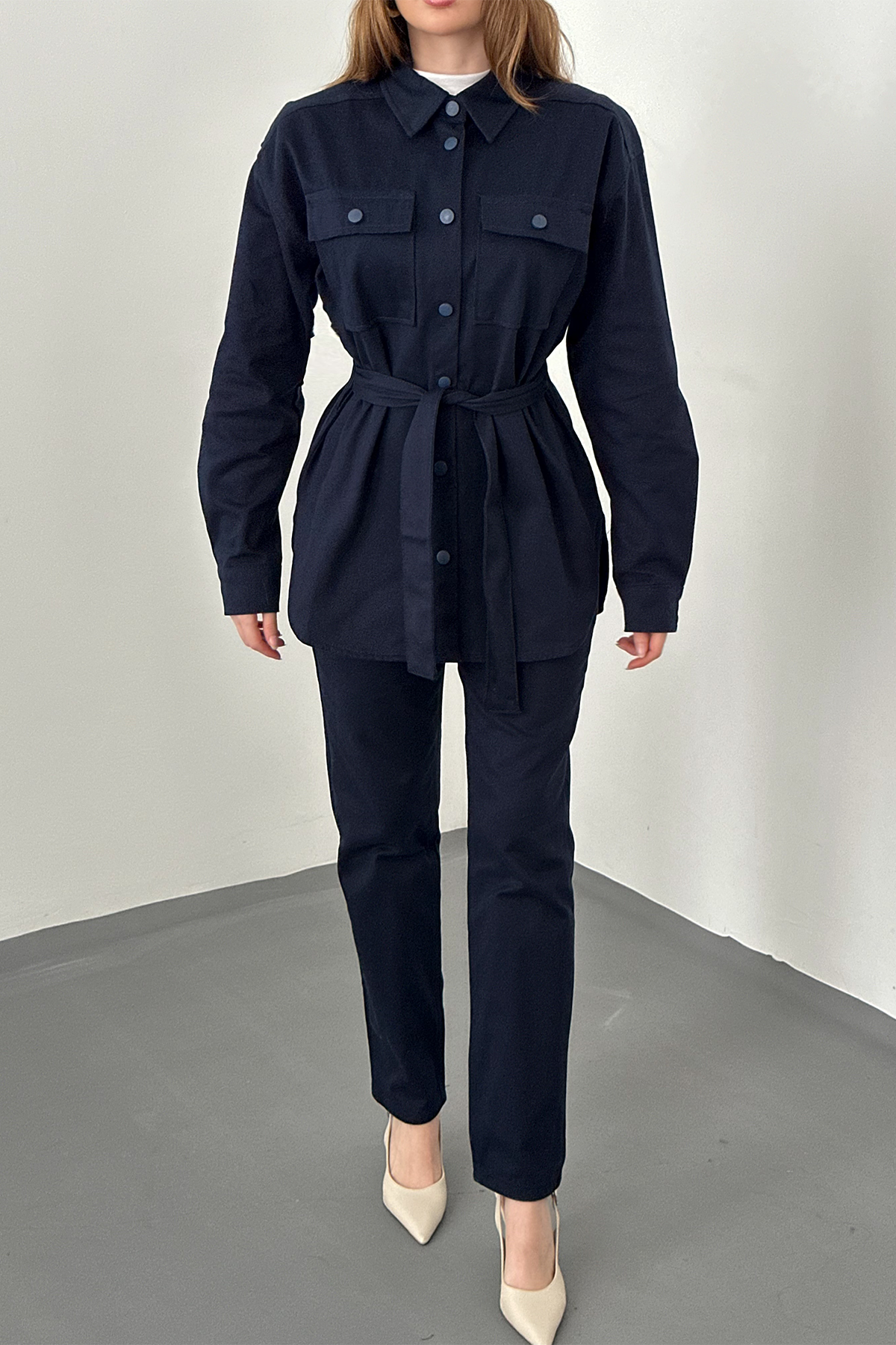 Lacivert Gabardin Takım