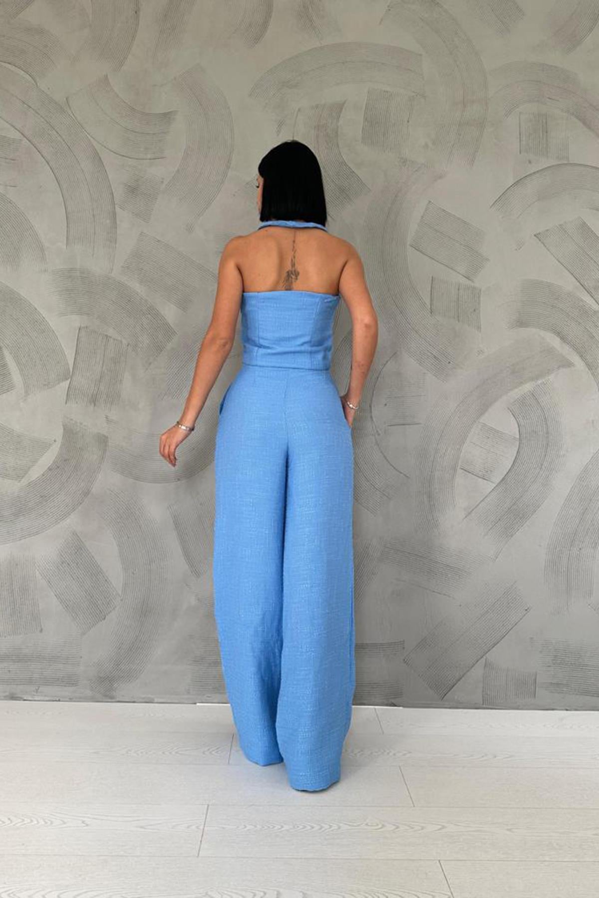 Yelek ve Pantolon Takım - Mavi