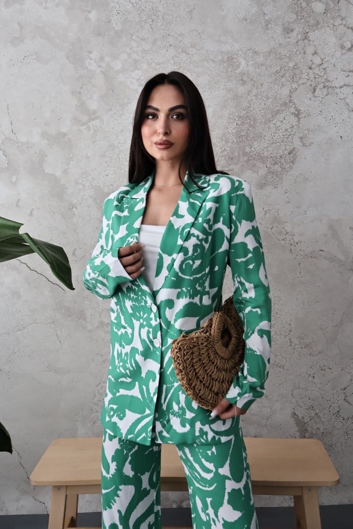 Yeşil Ceket ve Pantolon Takım