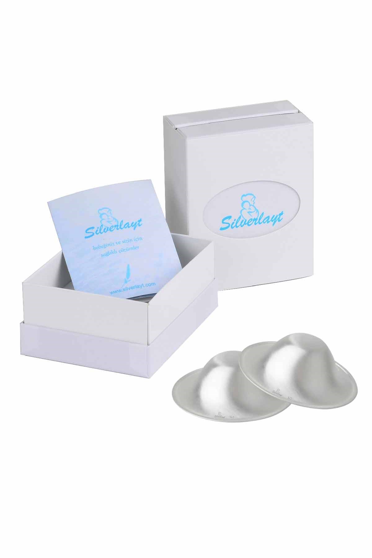 Silverlayt Gümüş Göğüs Ucu Koruyucu Kapaklar Standart Boy
