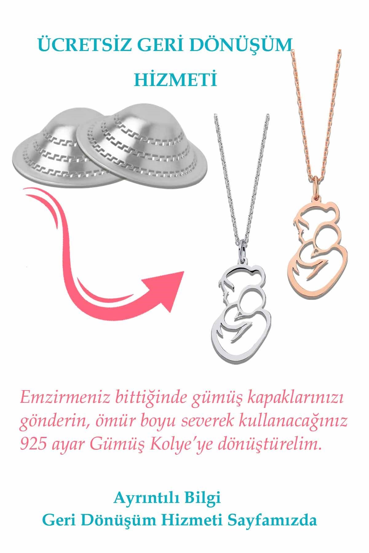 Silverlayt Gümüş Göğüs Ucu Koruyucu Kapaklar XL