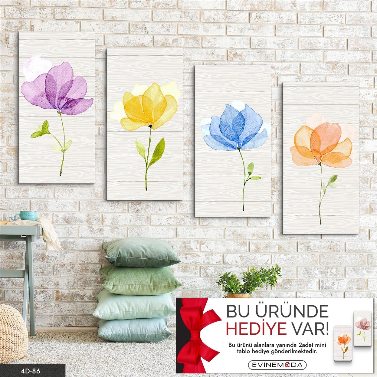 Çizim Çiçek Tablo